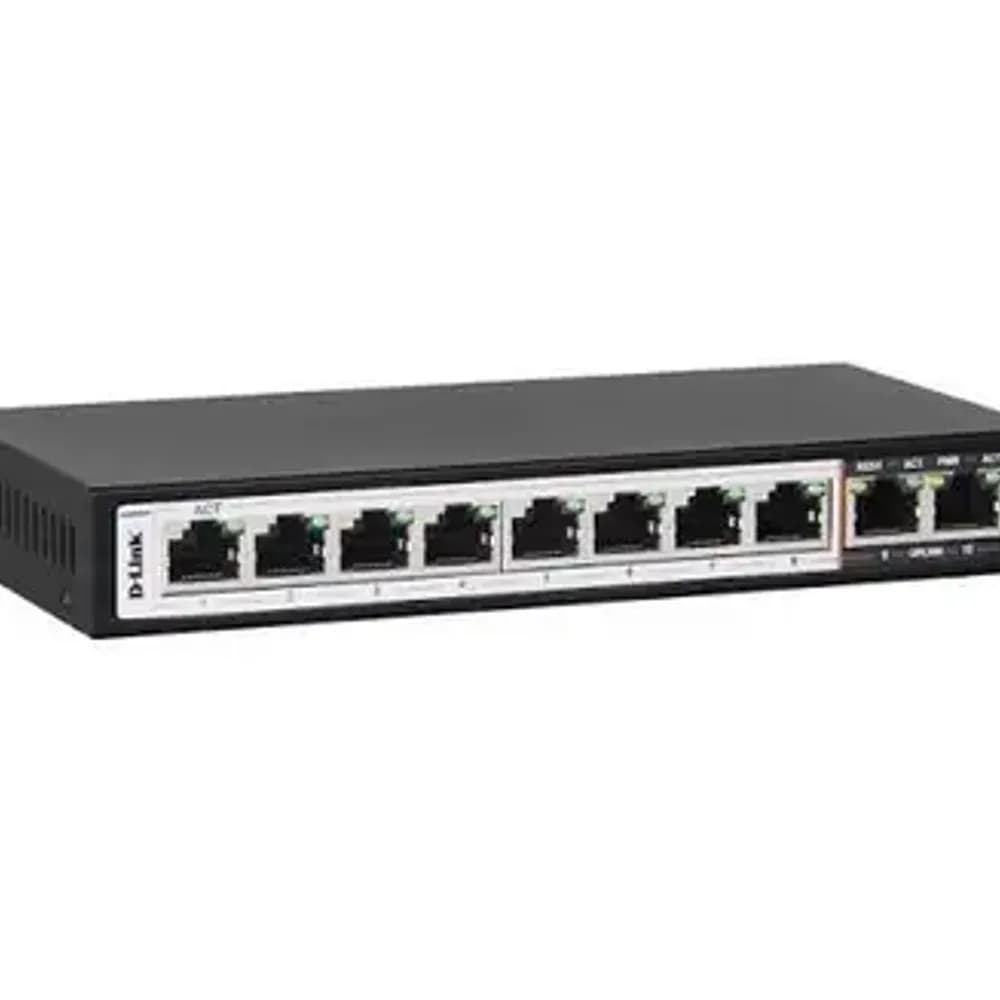 DES-F1010P-E 8FE POE 2GE UPLINK  120 WATT POE SWITCH POWER BUDGET 120 WATT