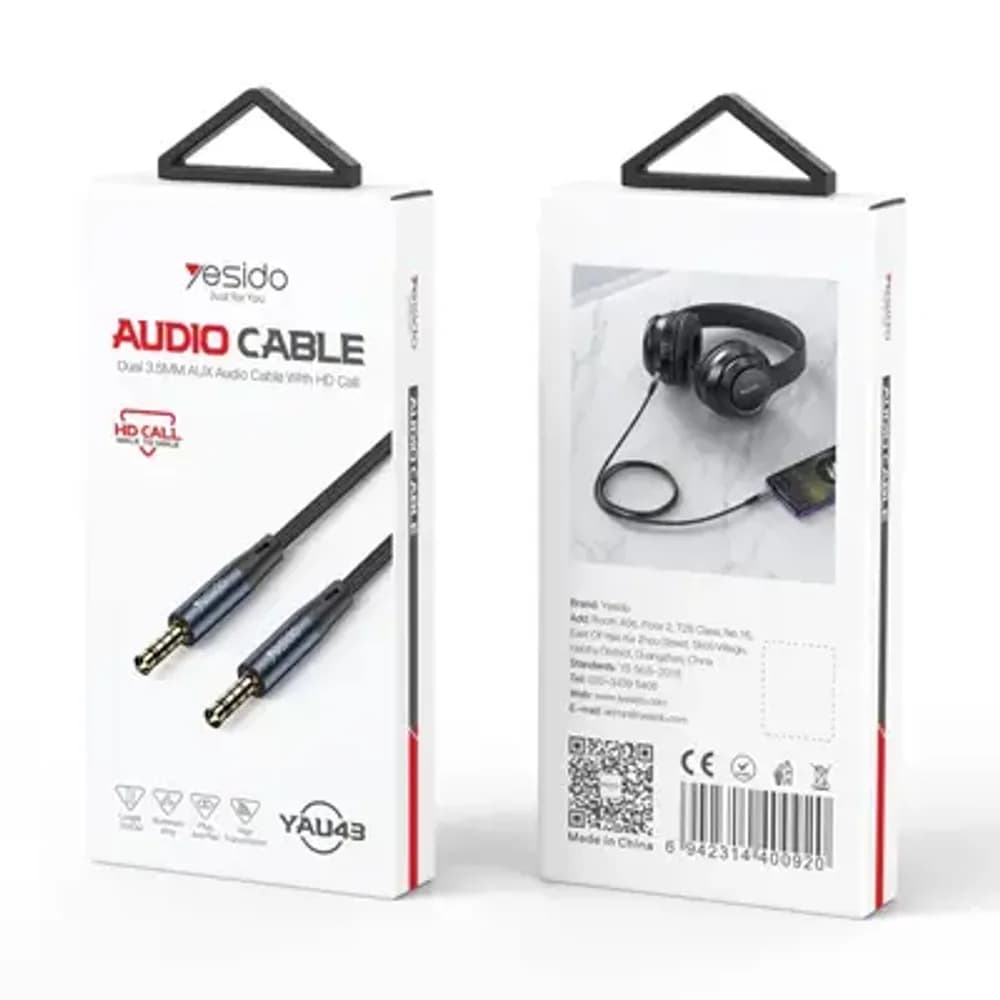   YESIDO  DUAL 3.5 MM AUX AUDIO CABLE WITH HD CALL YAU43  