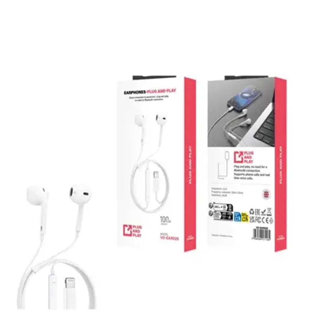 VEN-DENS VD-EAR025 iPHONE LIGHTNING EARPHONE