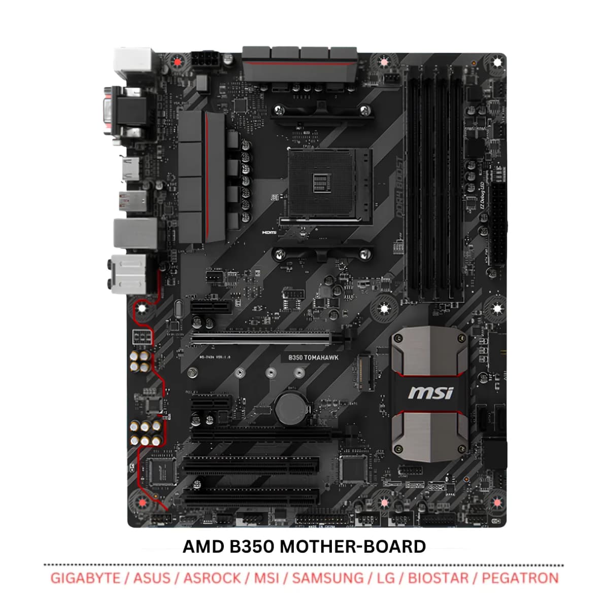 AMD AM4 B350 Desktop Motherboard
