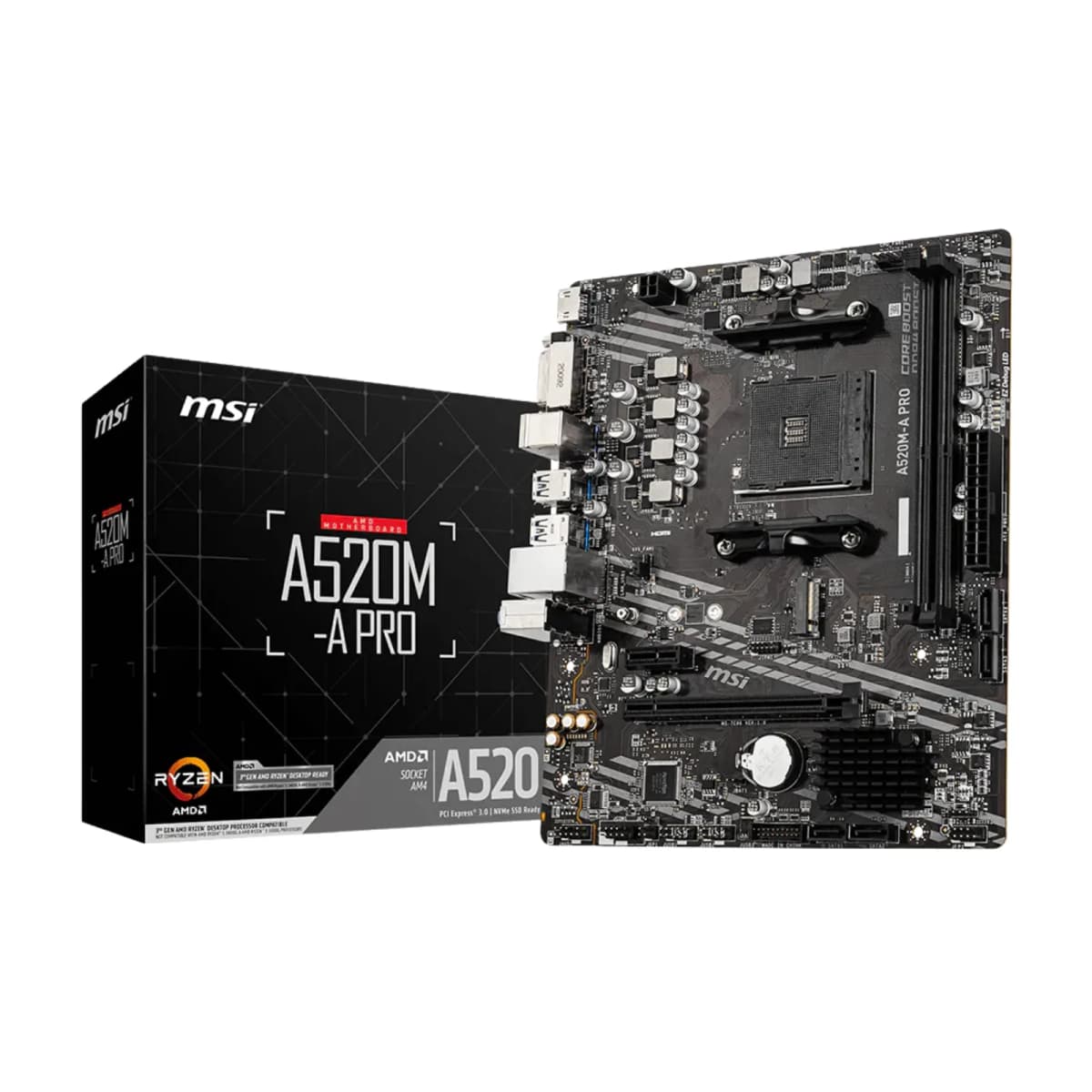 MSI A520M A PRO AM4 AMD Micro-ATX Motherboard