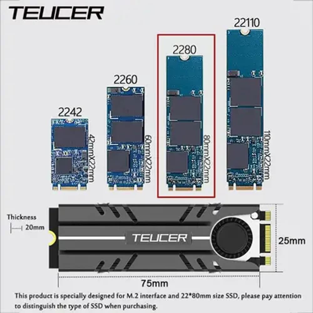 TEUCER HS02S NVME HEATSINK WITH FAN