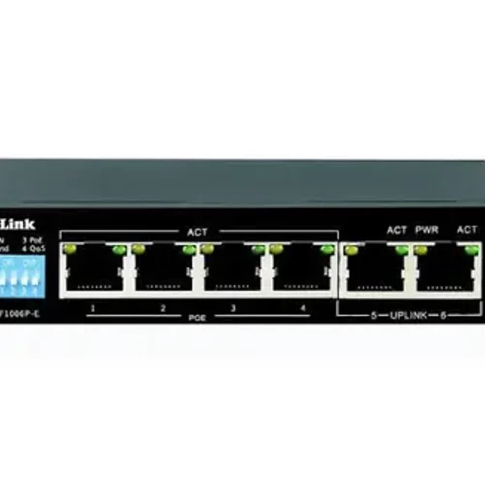 DES-1006P-E 6-PORT 10\100LONG RANGE POE+SURVEILLANCE SWITCH