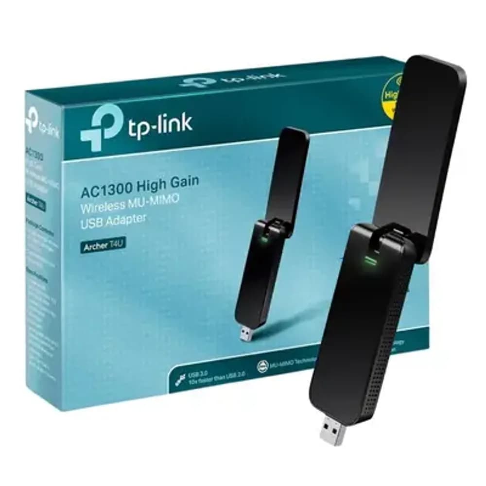 TP LINK ARCHER T4U AC 1300 HIGE GAIN WIFI WIRELESS MU-MIMO USB ADAPTER