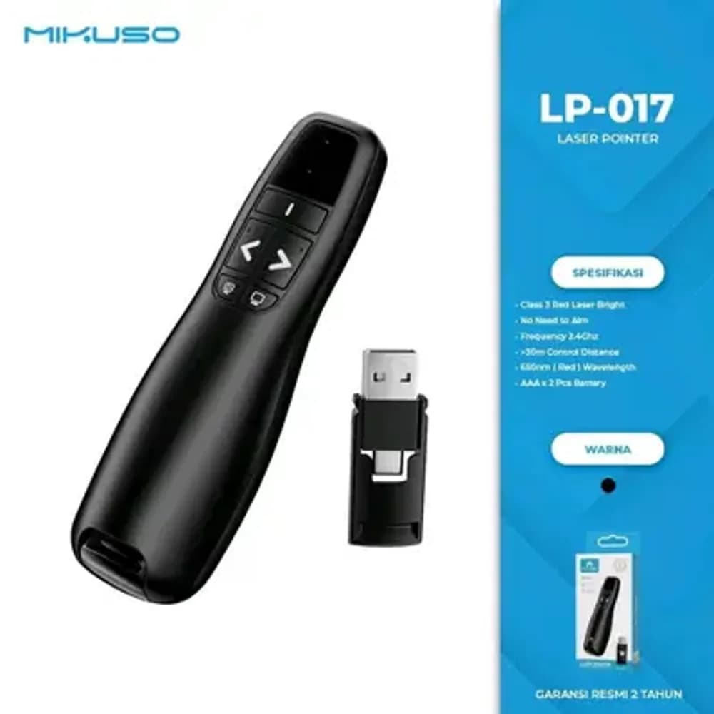 MIKUSO LP-017 WIRELESS LASER POINTER [USB+TYPE C]