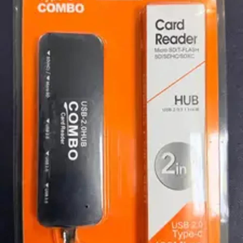 3 PORT USB + SD & MSD TYPE C 3.0 HUB COMBO CARD READER 
