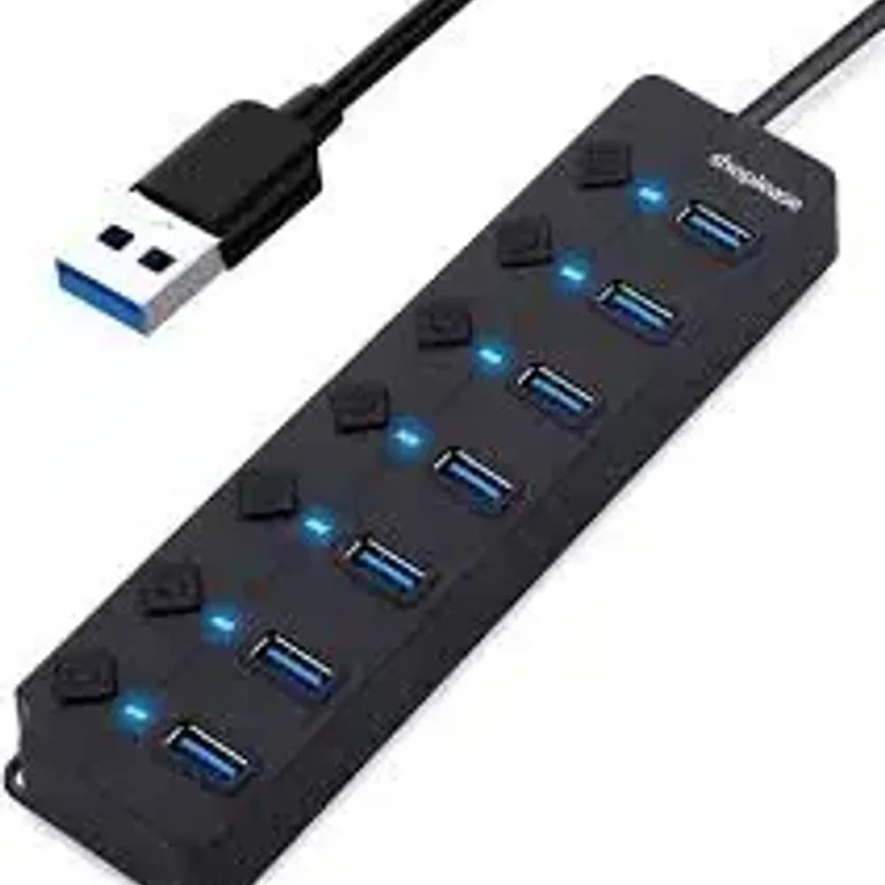 7 PORT USB TYPE A 3.0 HUBWITH SWITCH