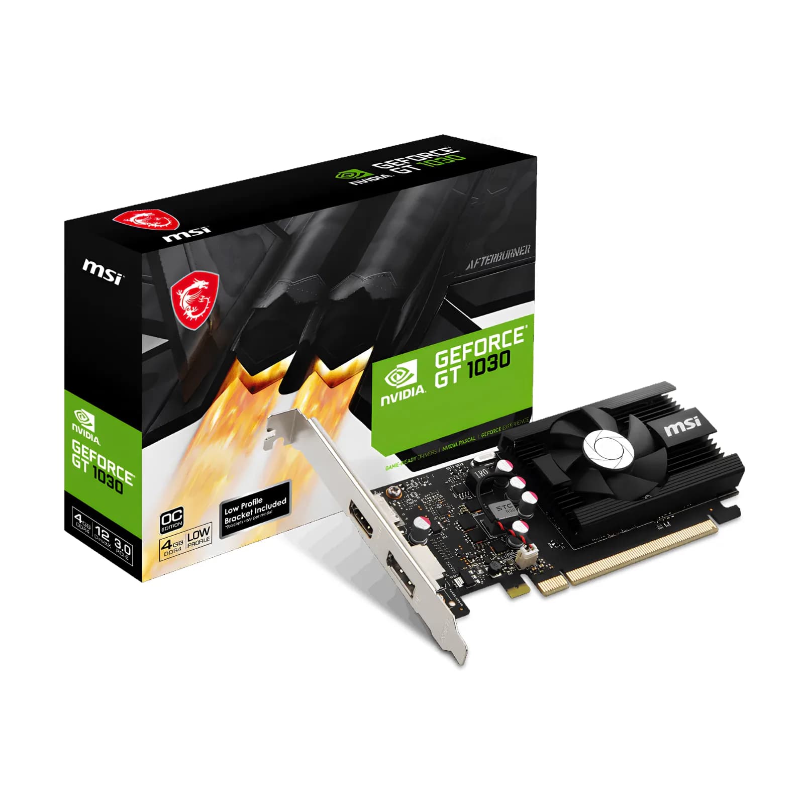 MSI GeForce GT1030 4GB D4 Low-Profile OC Graphic Card