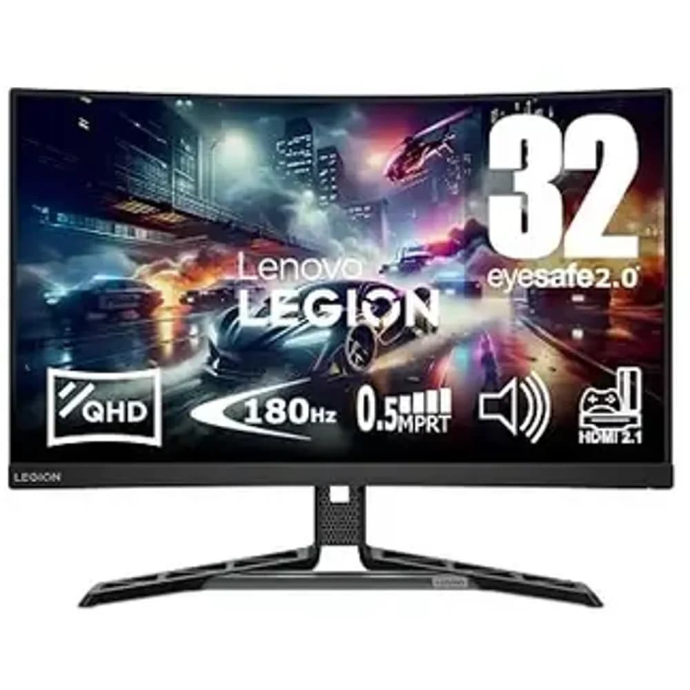 LENOVO R32QC-30 31.5` QHD 180Hz 1500R CURVED GAMING MONITOR