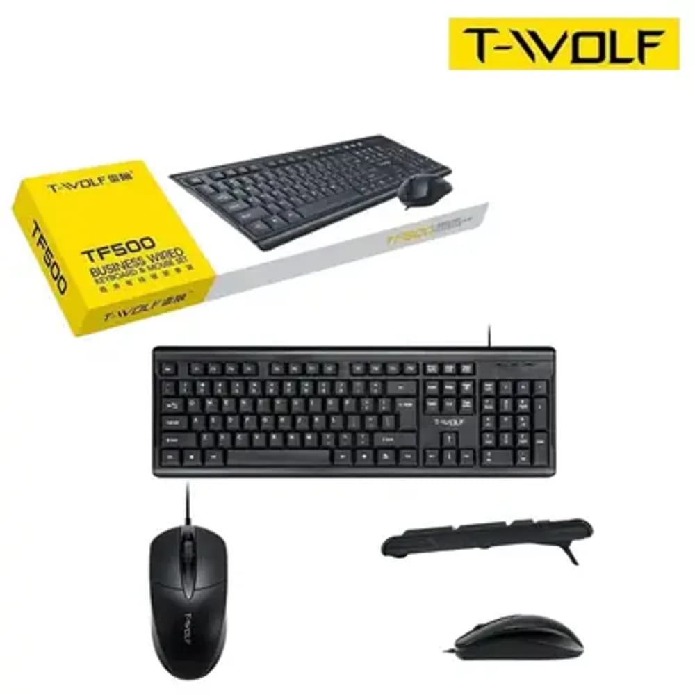 T -WOLF  TF500 WIRED KEYBOARD AND MOUSE SET 