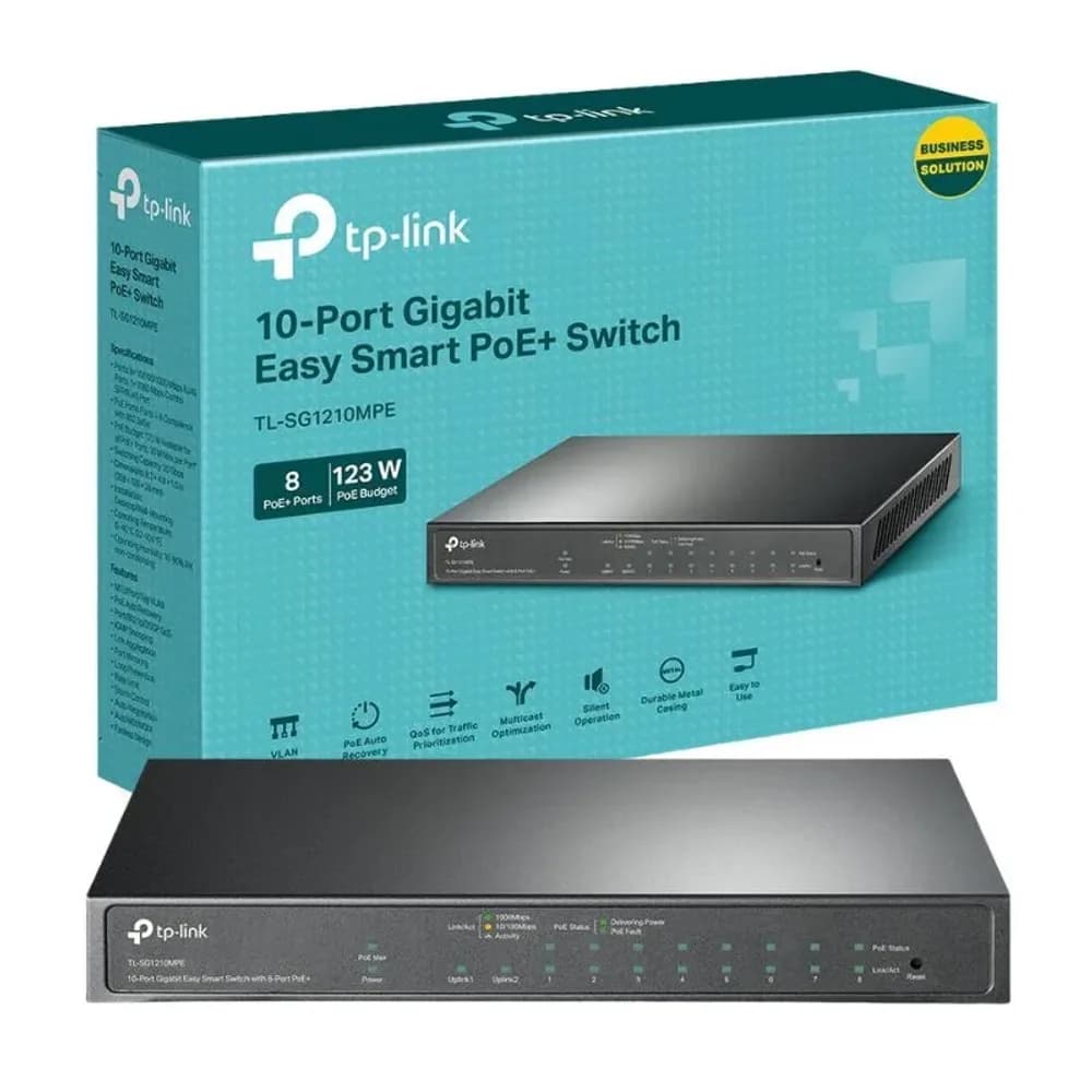 TP LINK TL-SG1210MPE 10-PORT EASY SMART POE+ GIGABIT SWITCH