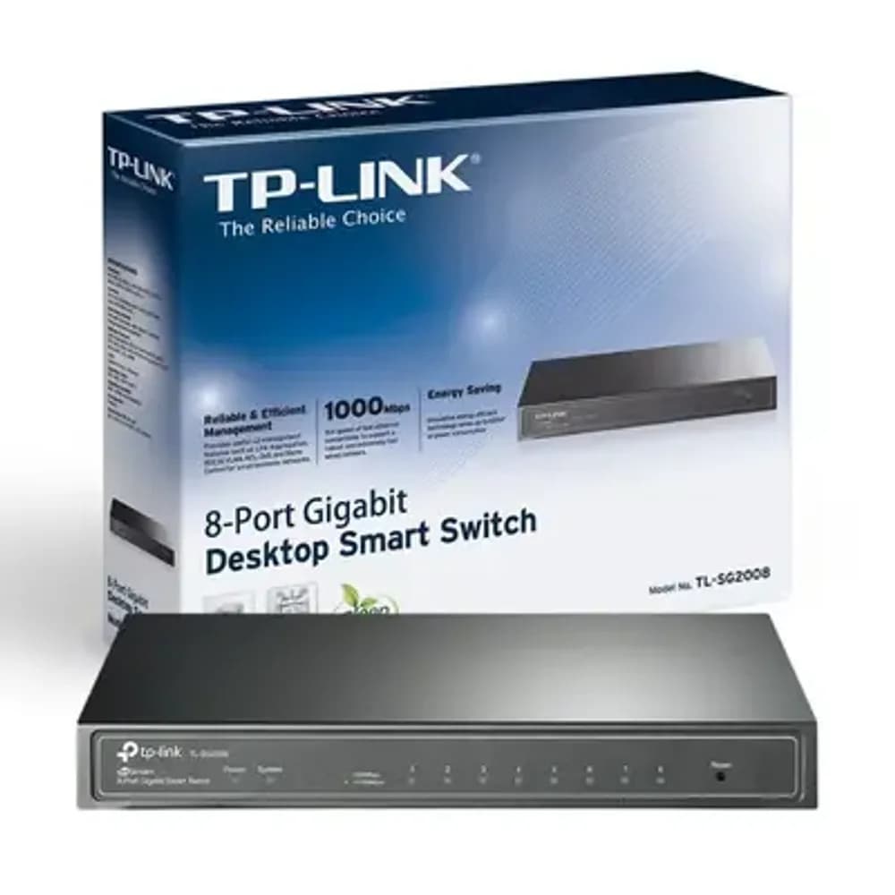 TP LINK TL-SG2008 8-PORT GIGABIT JetStream SMART SWITCH 