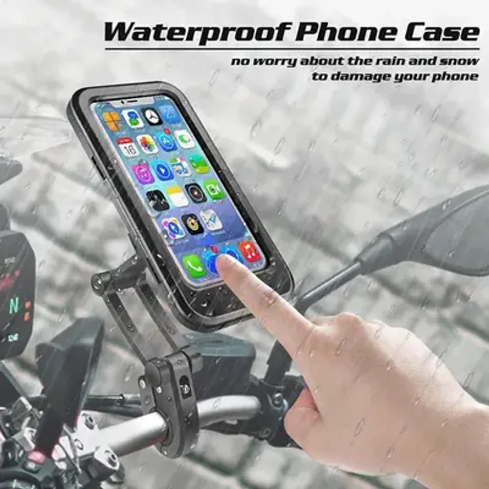 WEATHER RESISTANT MOTORCYCLE SMART PHONE HOLDER