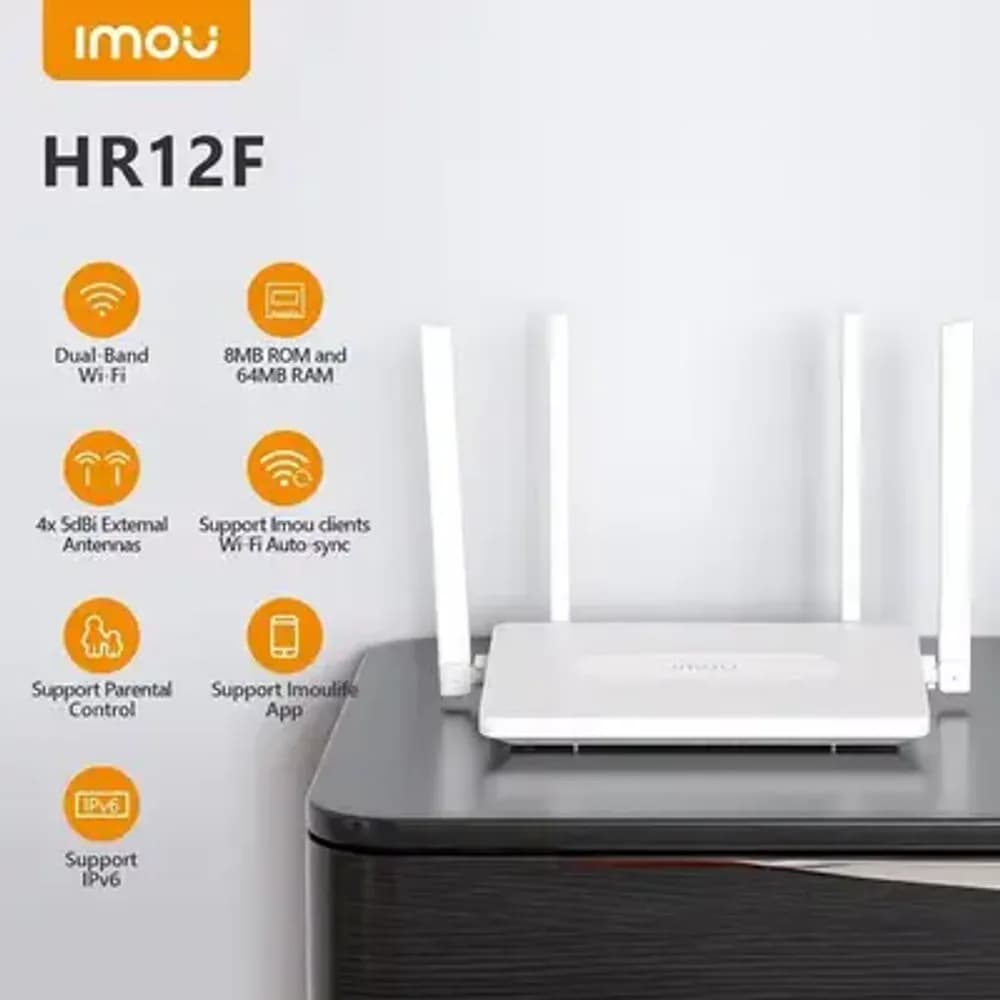 IMOU HR12F-B Dual-Band 1200Mbps Wi-Fi | IMOU Wi-Fi Auto Sync | Support IPTV Smart Router