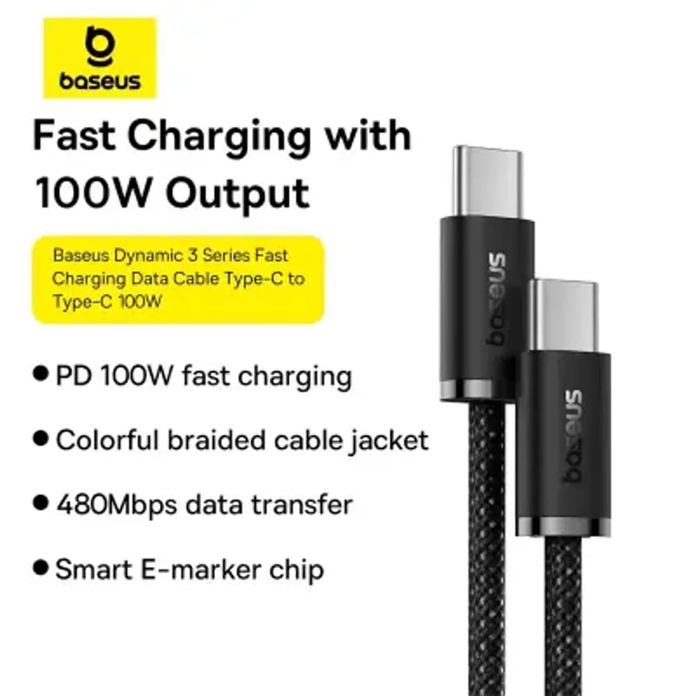 BASEUS 100W TYPE-C CABLE 1M