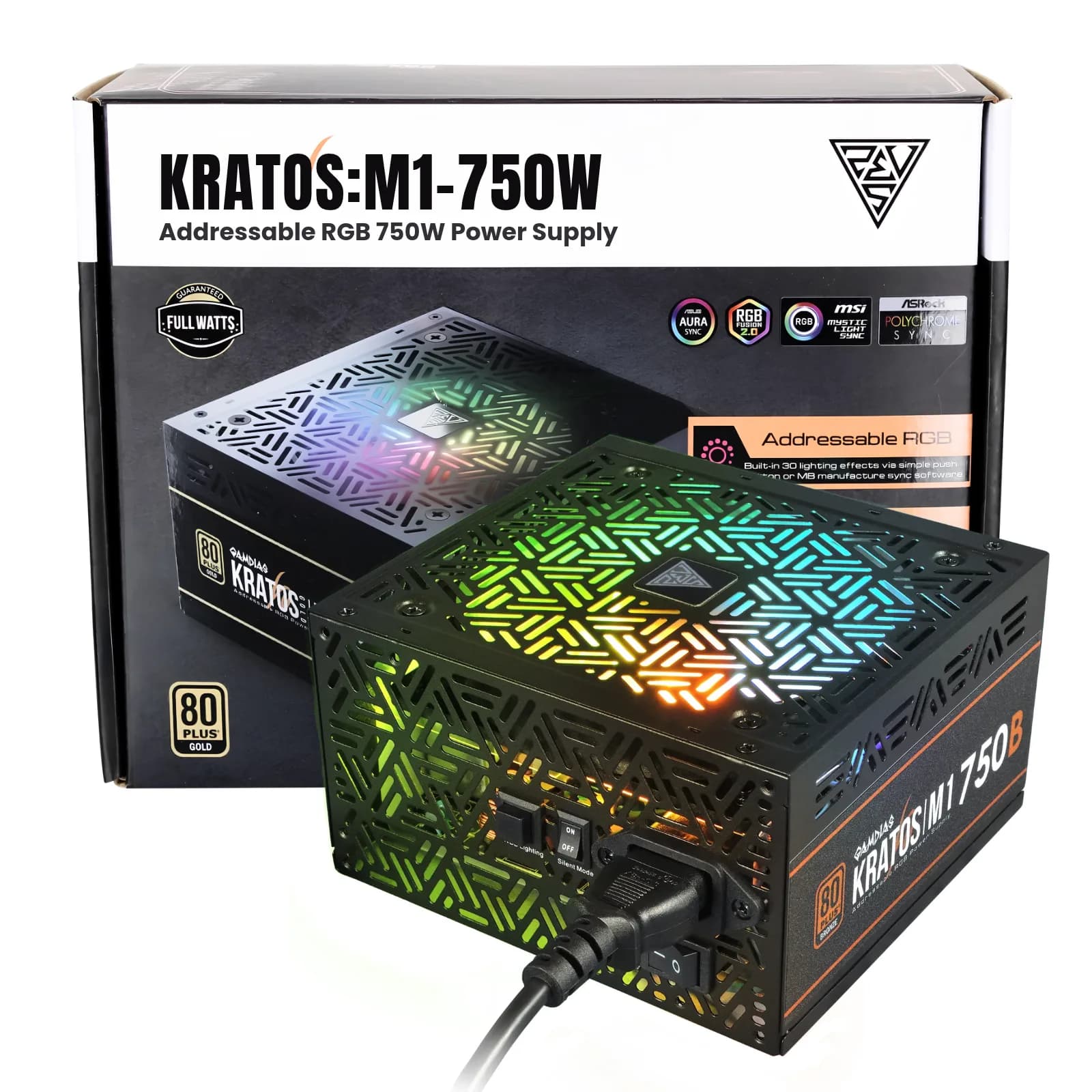 GAMDIAS Kratos M1 ARGB 80+ Bronze Gaming Power Supply