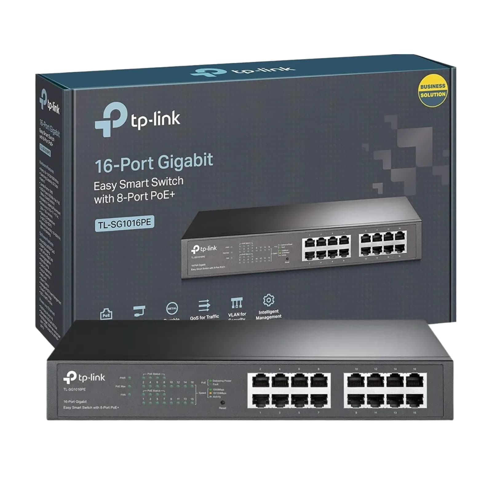 TP Link TL-SG1016PC 16-Port Gigabit 8-PoE+ Desktop | Rack-mountable Switch