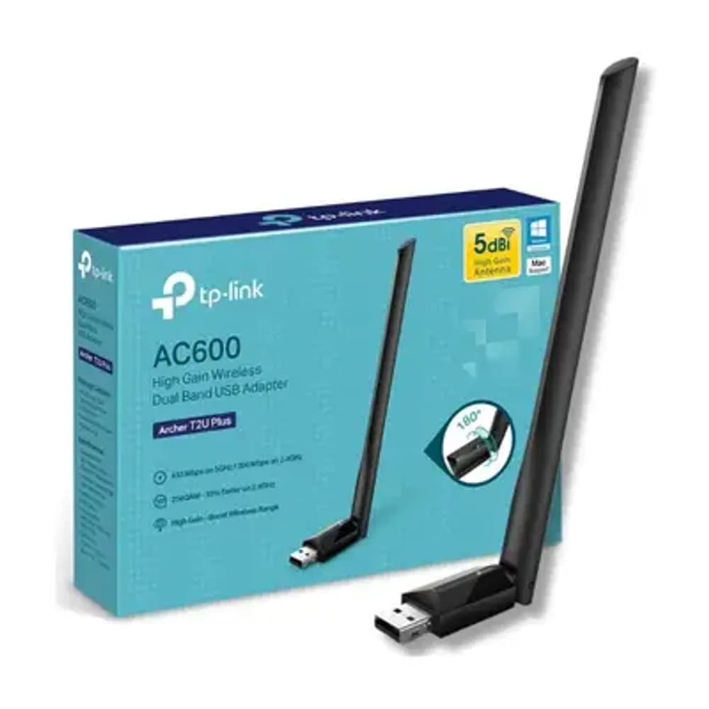 TP LINK ARCHER T2U PLUS HIGH GAIN AC600 WIFI WIRELESS USB ADAPTER